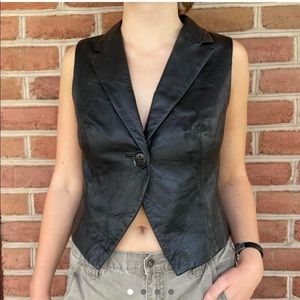 VINTAGE LEATHER SUIT VEST 🖤